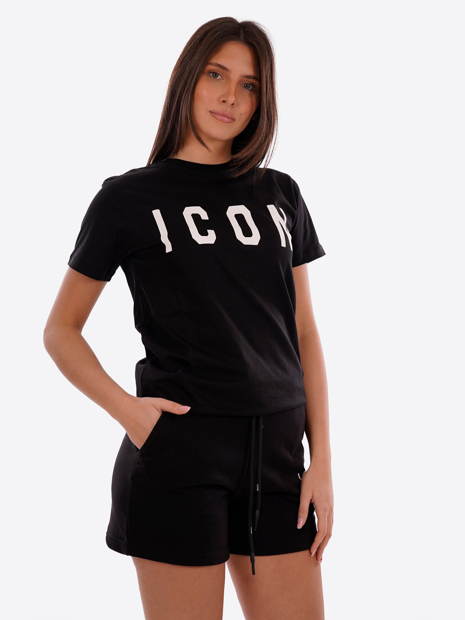T-shirt ICON da Donna - nero IDT001NEROBIANCO