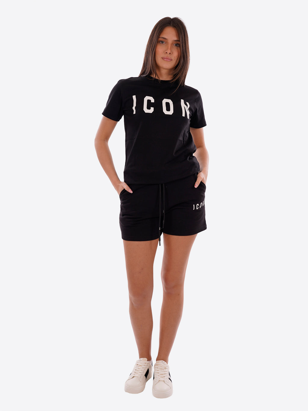 T-shirt ICON da Donna - nero IDT001NEROBIANCO