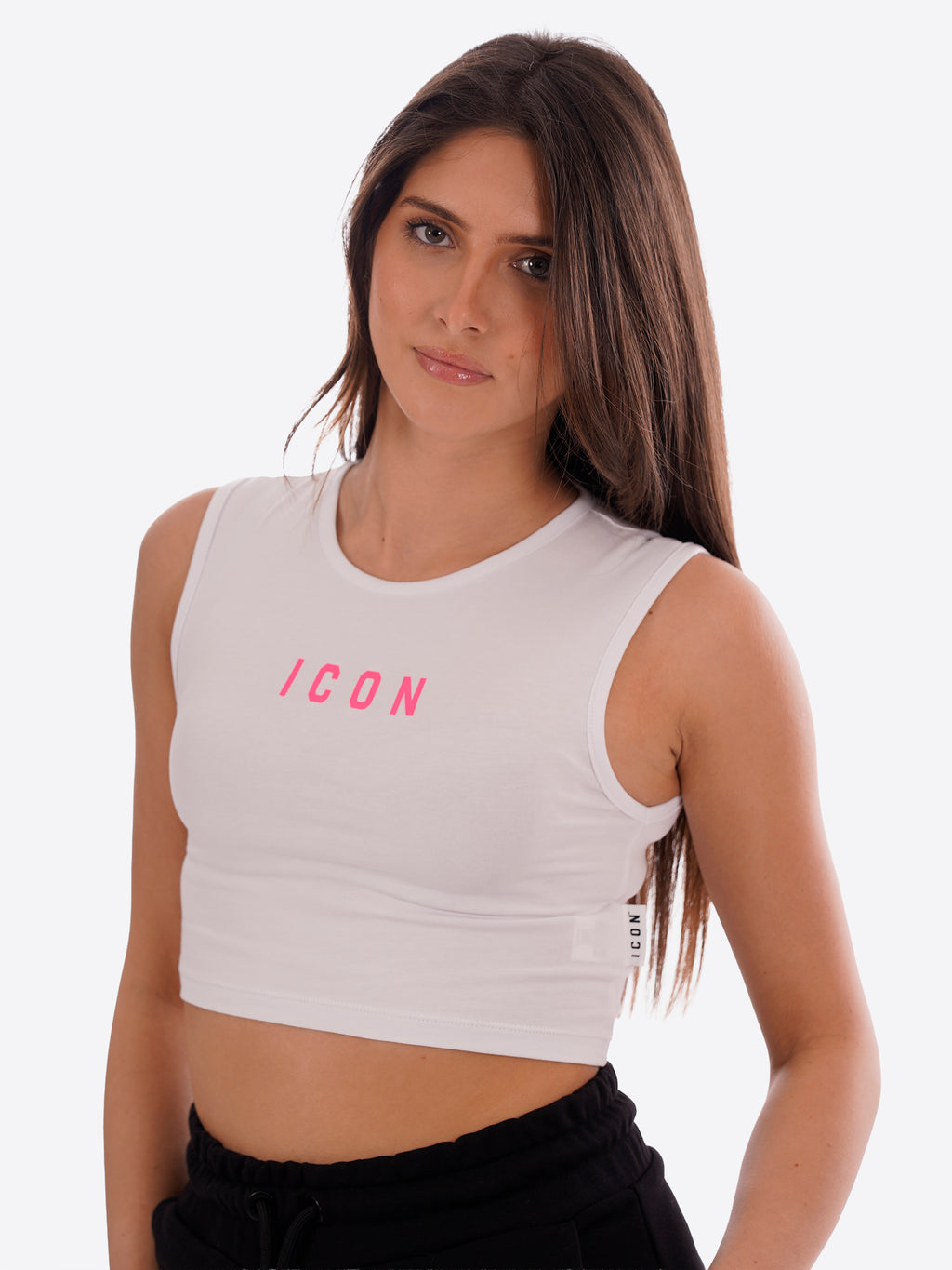T-shirt ICON da Donna - bianco IDT004BIANCOFUCSIA