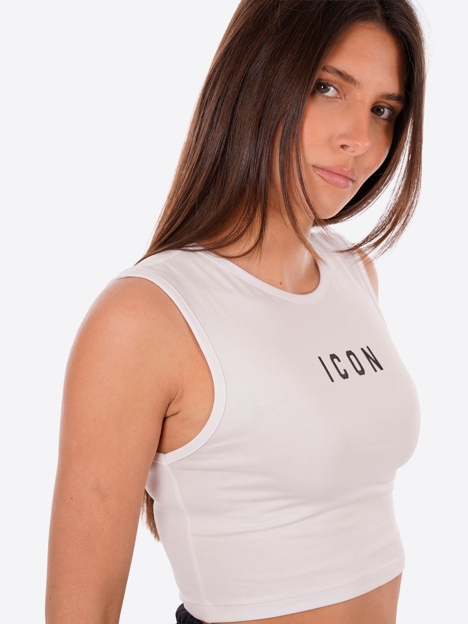 T-shirt ICON da Donna - bianco IDT004BIANCONERO