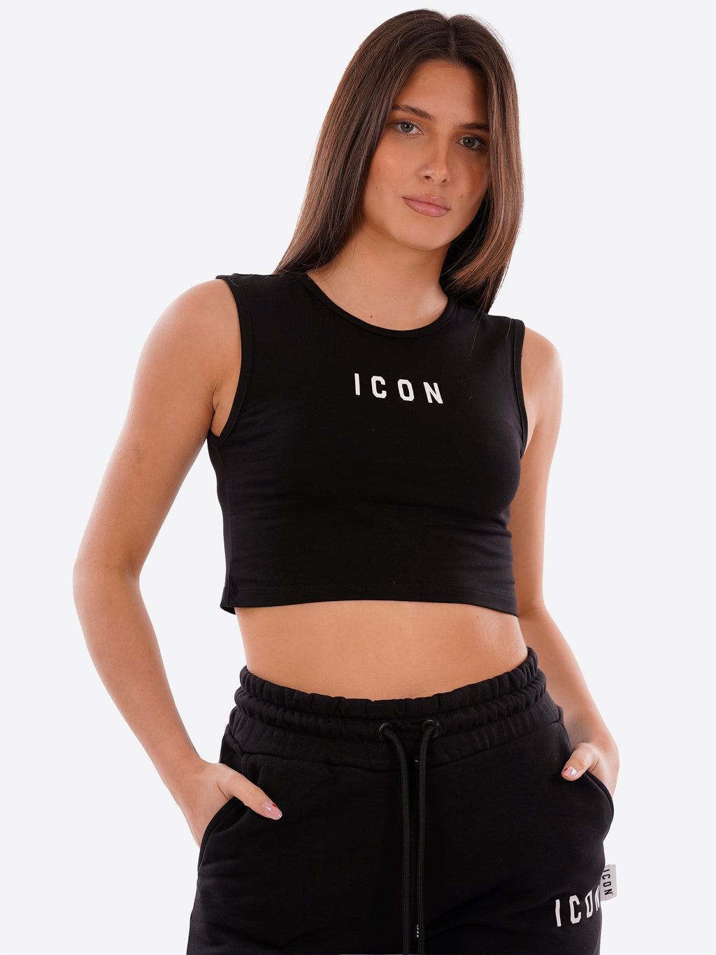 T-shirt ICON da Donna - nero IDT004NEROBIANCO