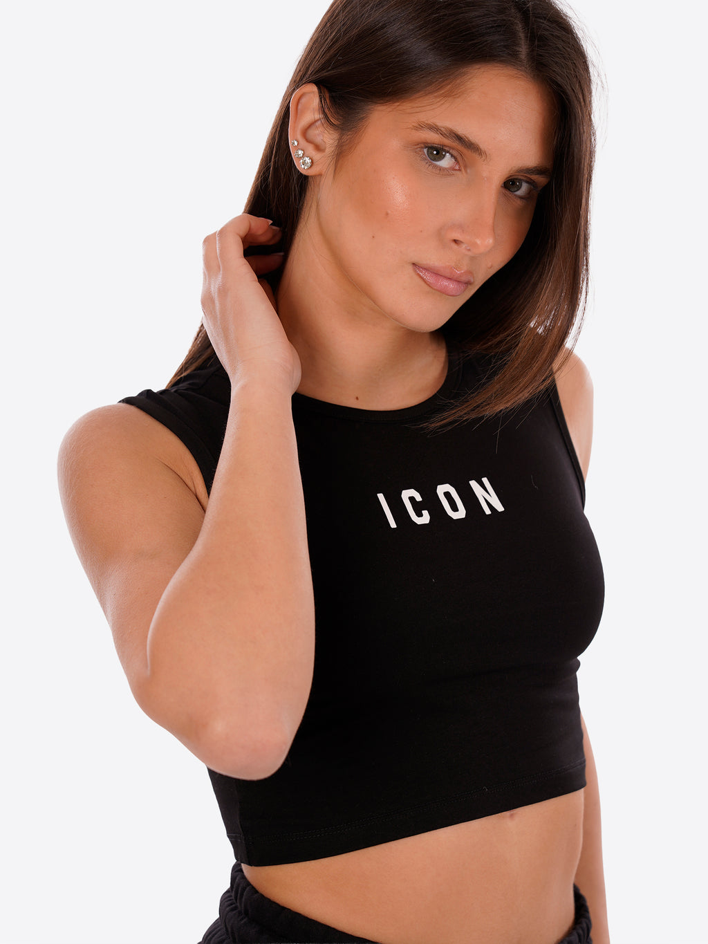 T-shirt ICON da Donna - nero IDT004NEROBIANCO