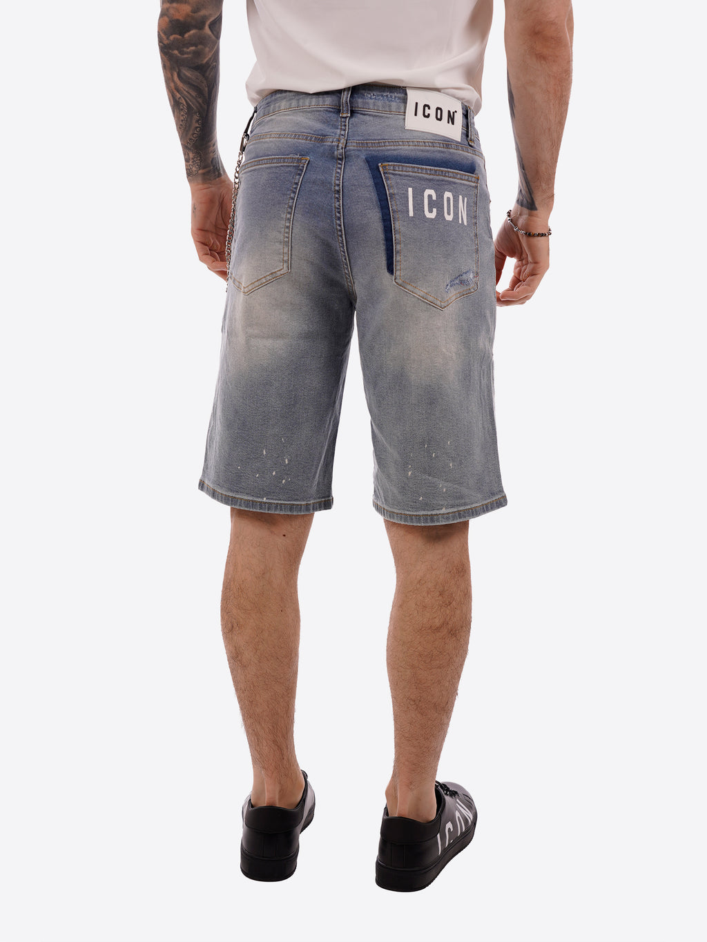 Bermuda jeans ICON da Uomo - blu IUD008BLU CHIARO
