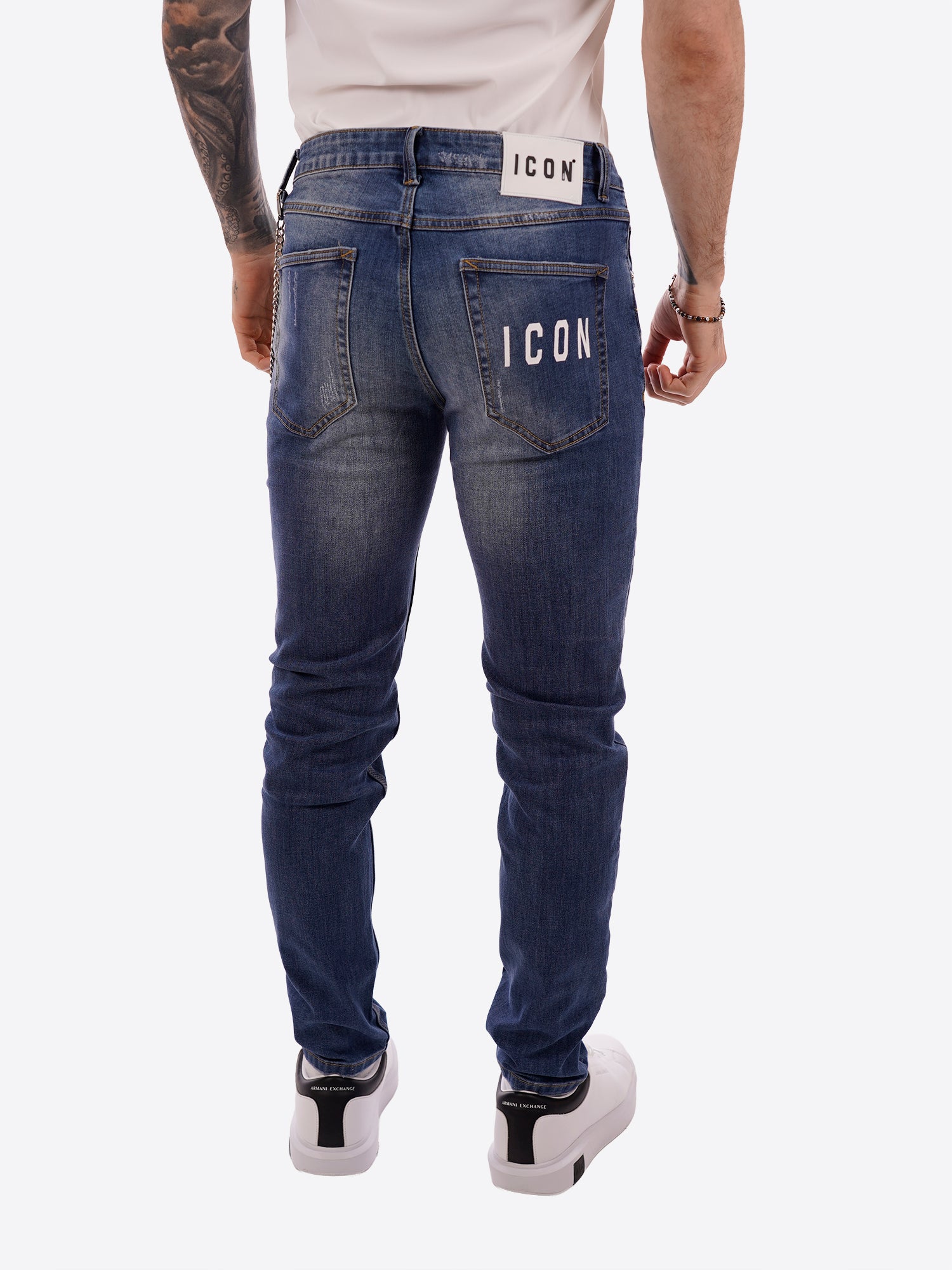 Pantalone Jeans ICON da Uomo - blu IUD010DARK BLUE