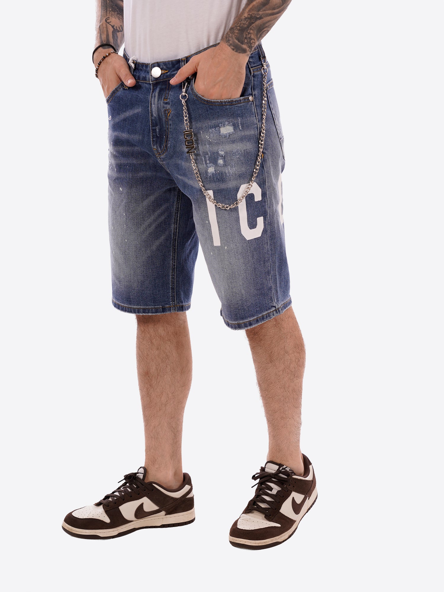 Bermuda jeans ICON da Uomo - blu IUD018BLU MEDIO