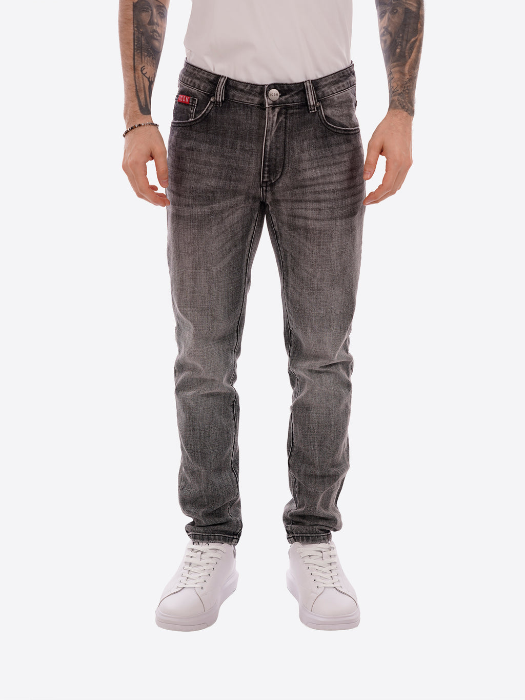 Pantalone Jeans ICON da Uomo - grigio IUPRED003GREY