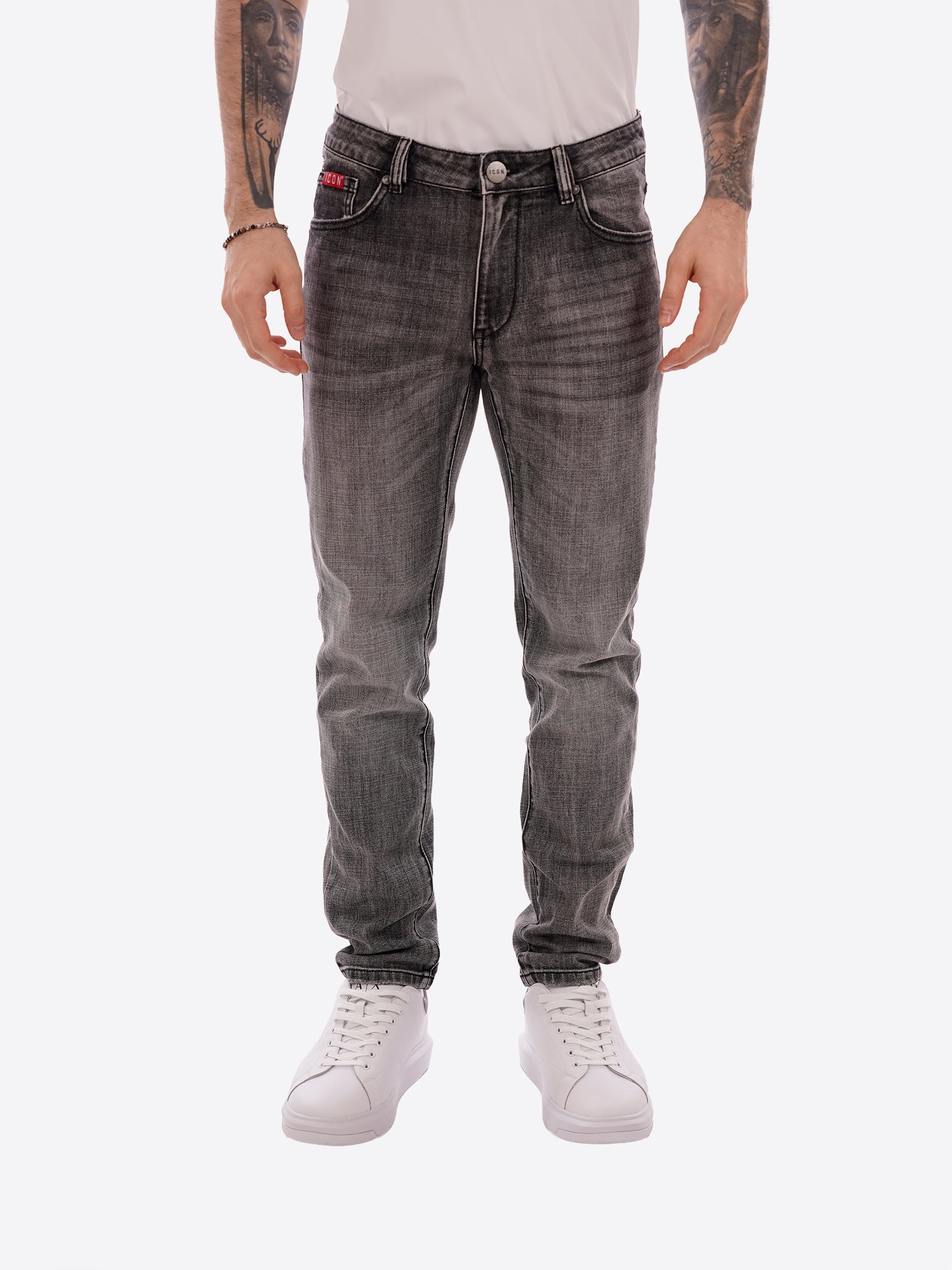 Pantalone Jeans ICON da Uomo - grigio IUPRED003GREY