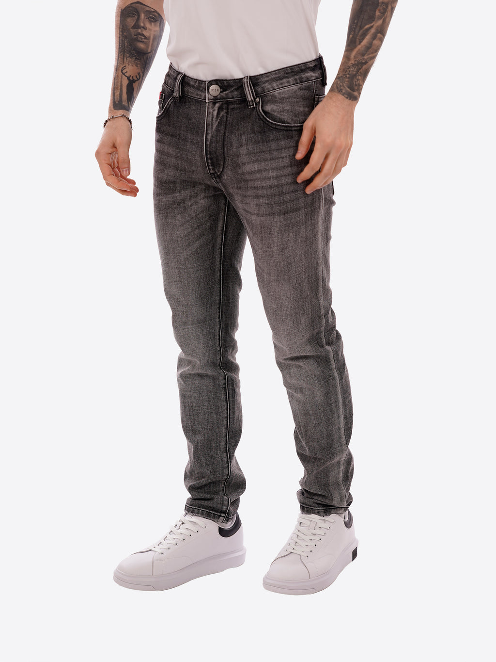 Pantalone Jeans ICON da Uomo - grigio IUPRED003GREY