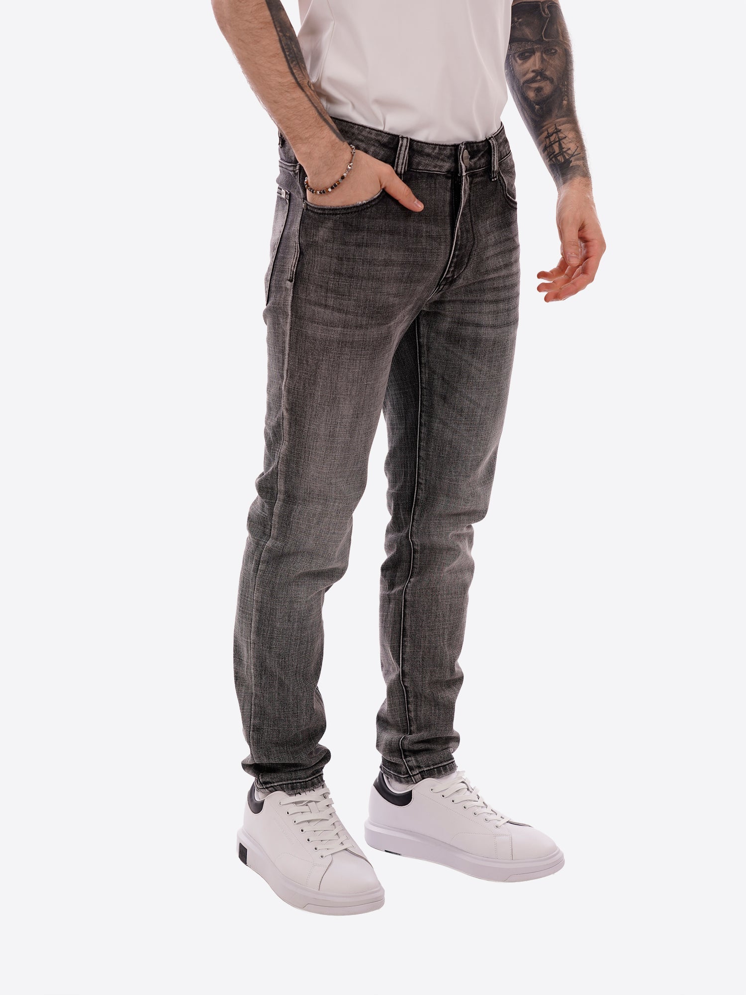 Pantalone Jeans ICON da Uomo - grigio IUPRED003GREY