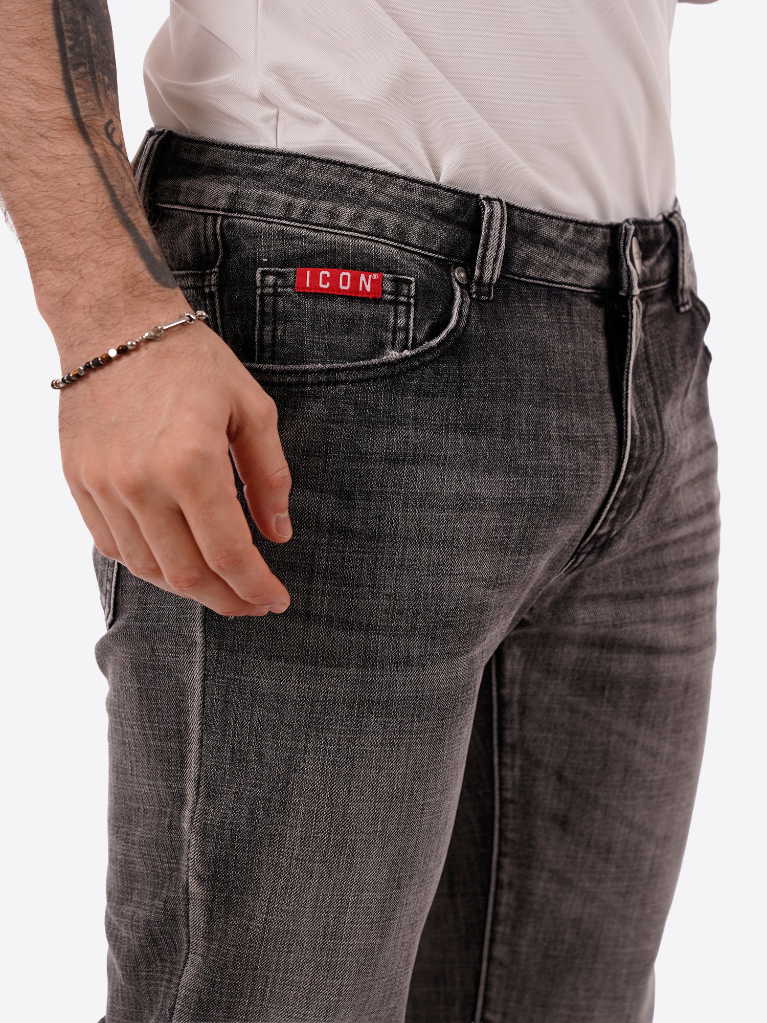 Pantalone Jeans ICON da Uomo - grigio IUPRED003GREY