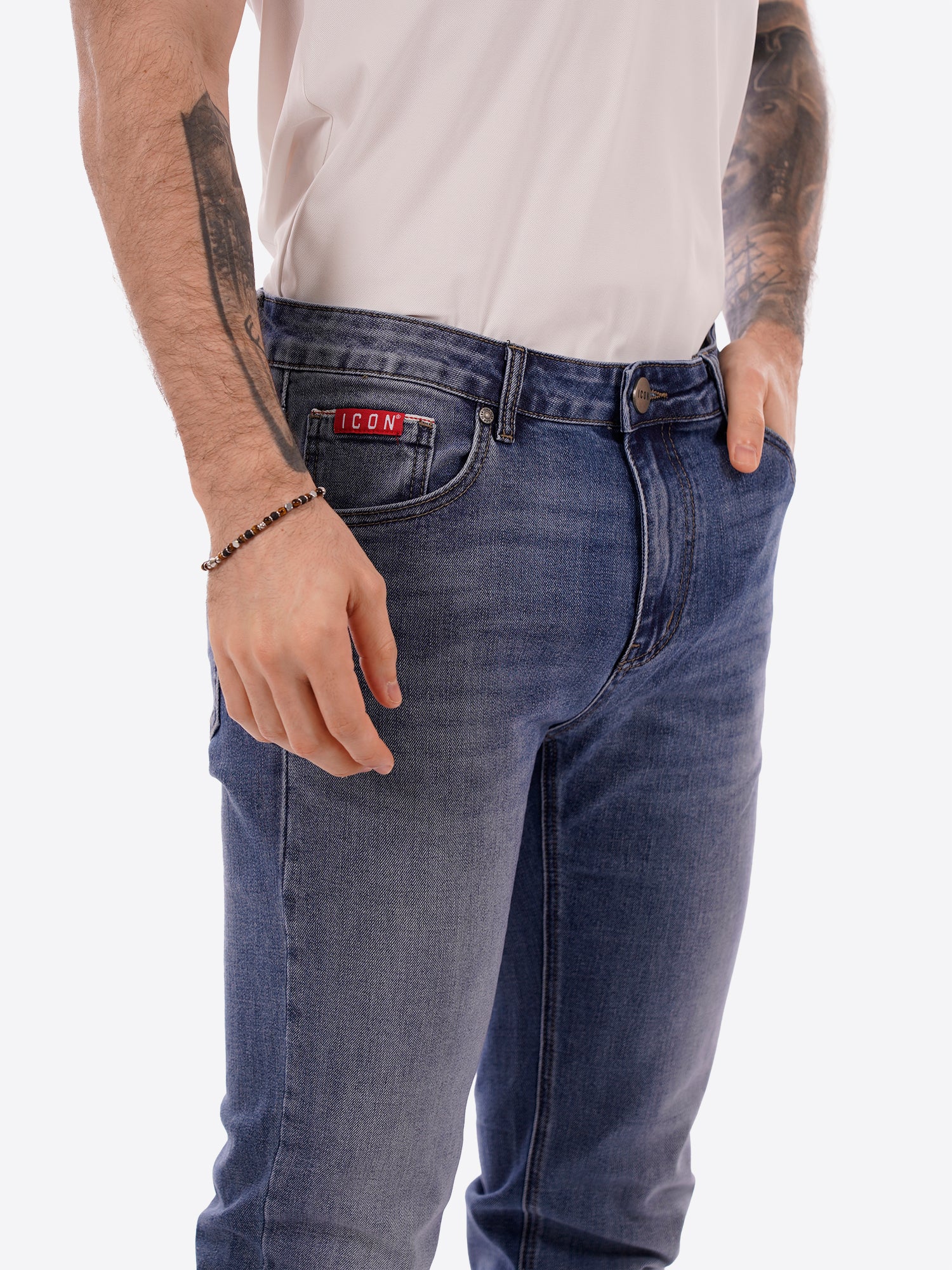Pantalone Jeans ICON da Uomo - IUPRED005DENIM