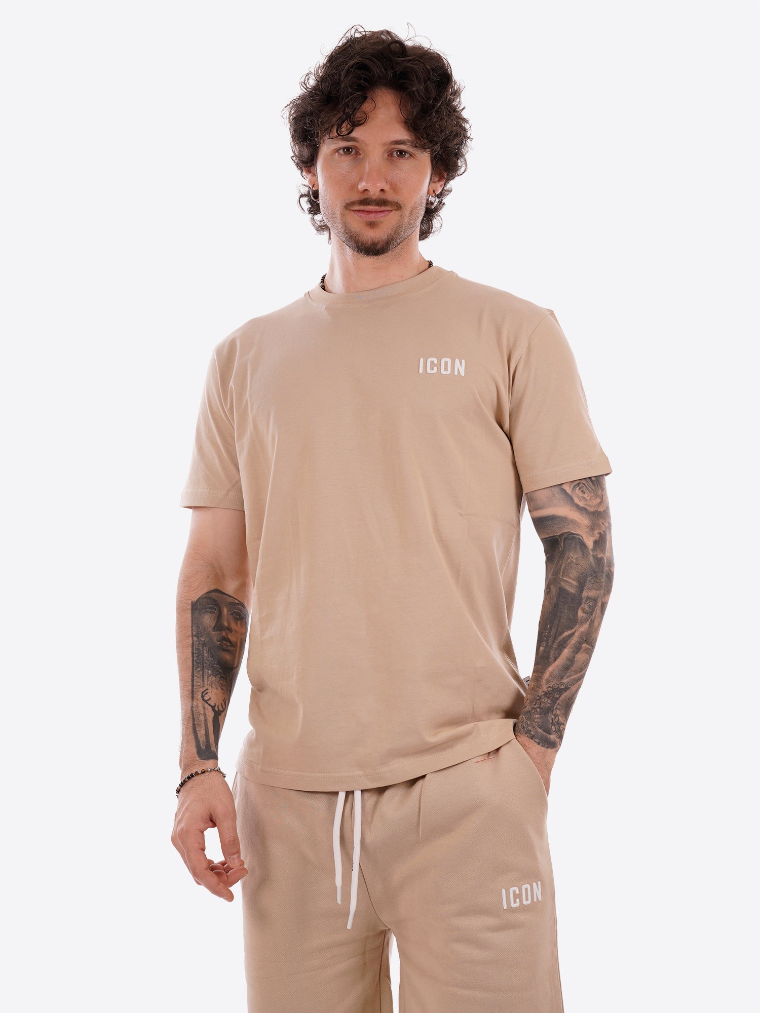 T-shirt ICON da Uomo - beige IUPRET001AVORIO