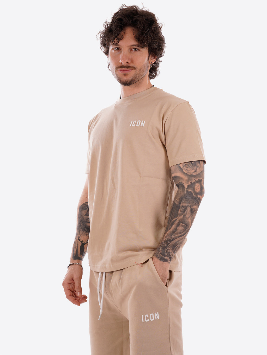 T-shirt ICON da Uomo - beige IUPRET001AVORIO