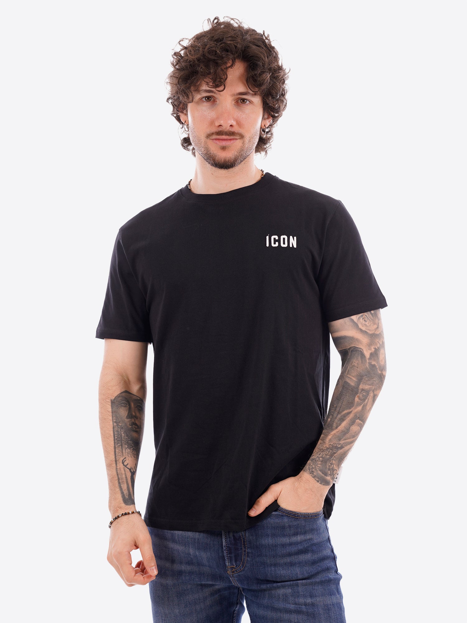T-shirt ICON da Uomo - nero IUPRET001BLK