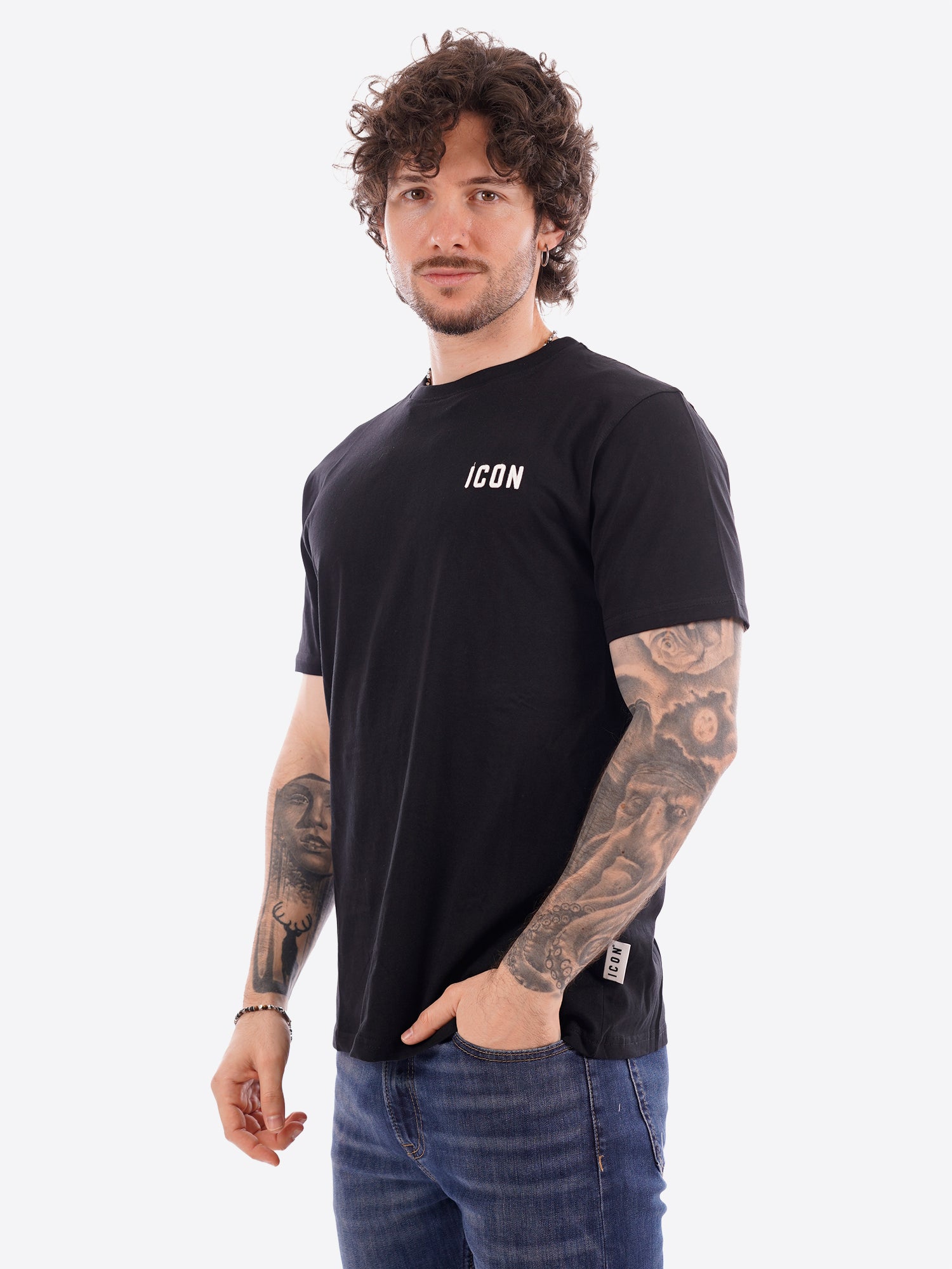 T-shirt ICON da Uomo - nero IUPRET001BLK