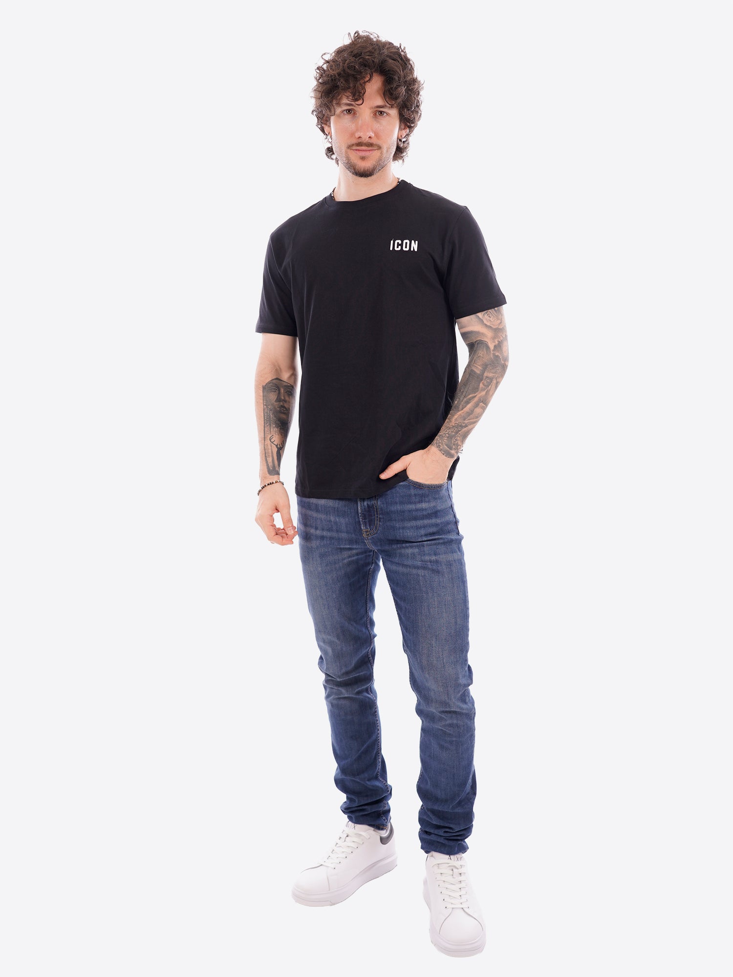 T-shirt ICON da Uomo - nero IUPRET001BLK