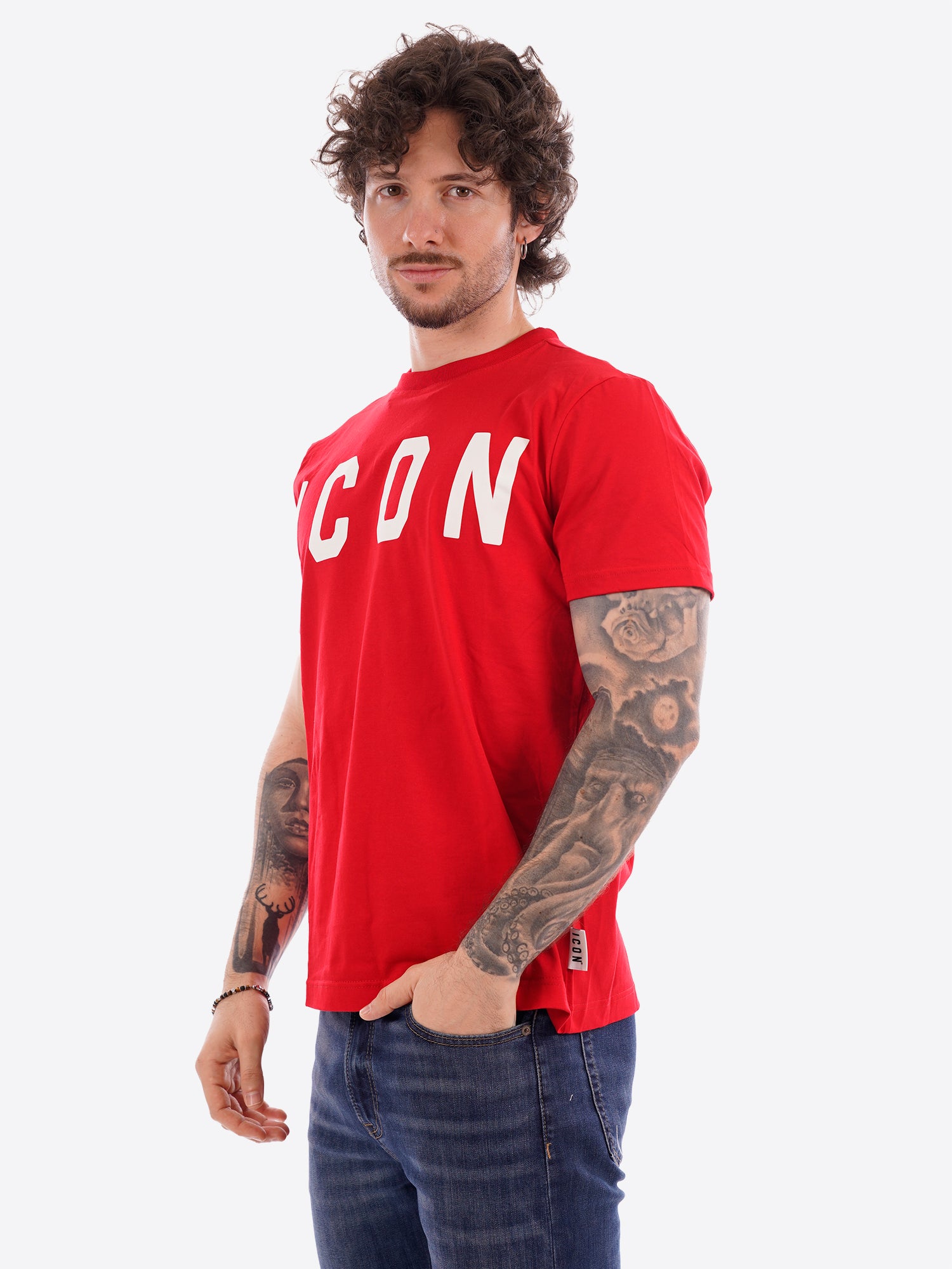 T-shirt ICON da Uomo - rosso IUT001ROSSO