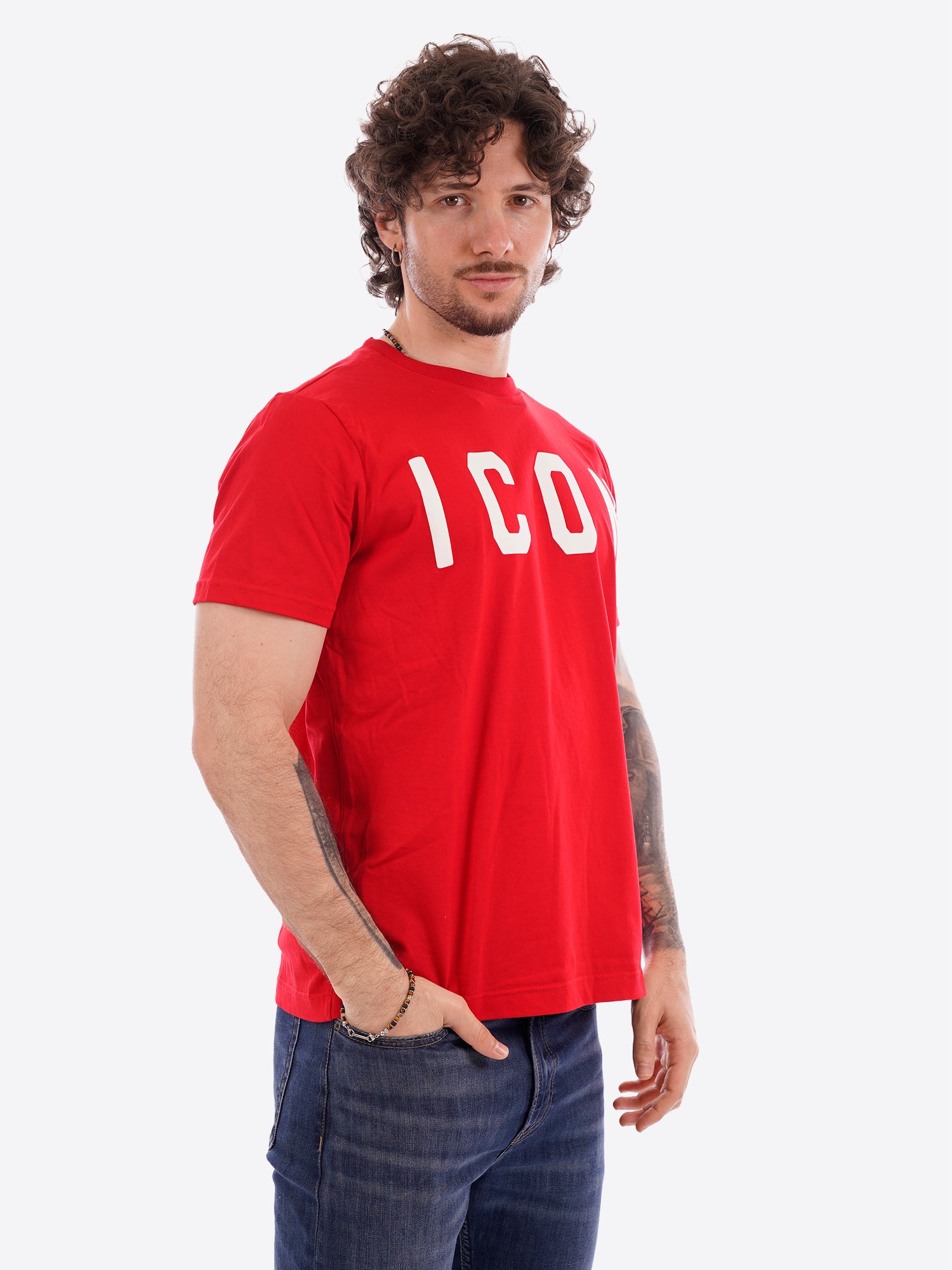 T-shirt ICON da Uomo - rosso IUT001ROSSO