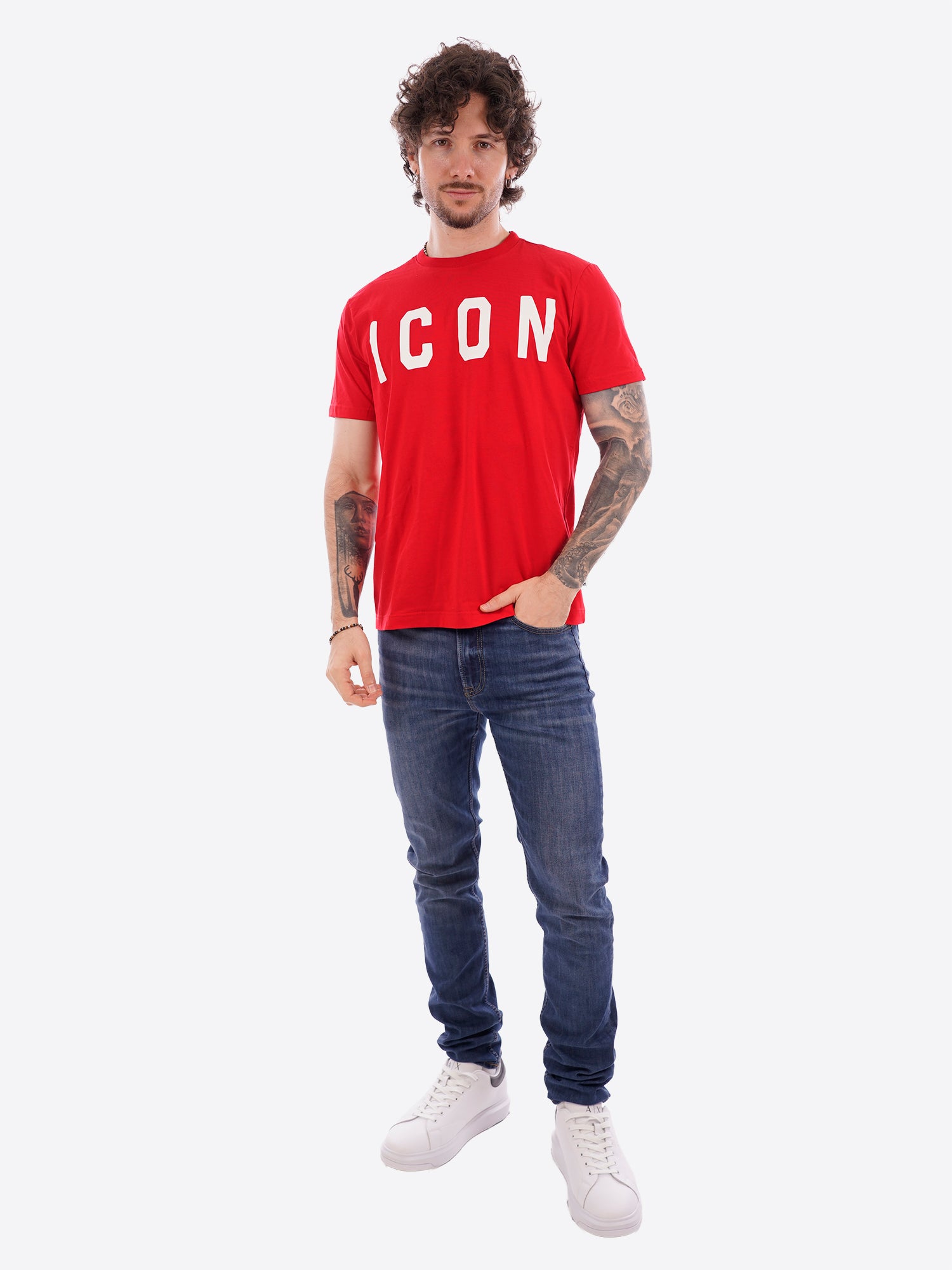 T-shirt ICON da Uomo - rosso IUT001ROSSO
