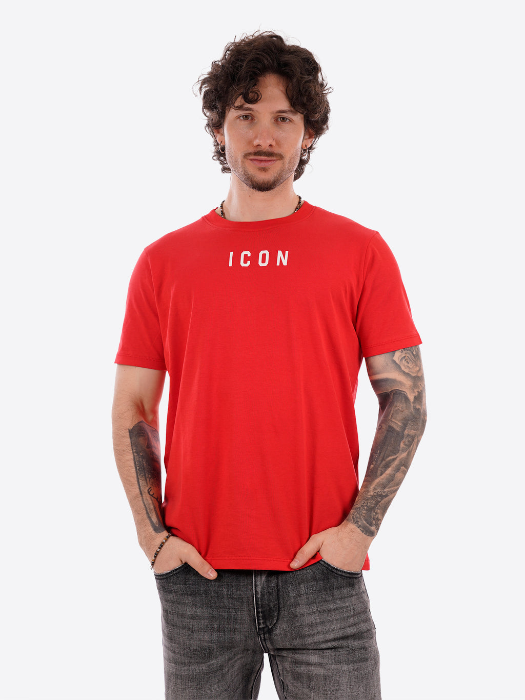 T-shirt ICON da Uomo - rosso IUT002ROSSAO