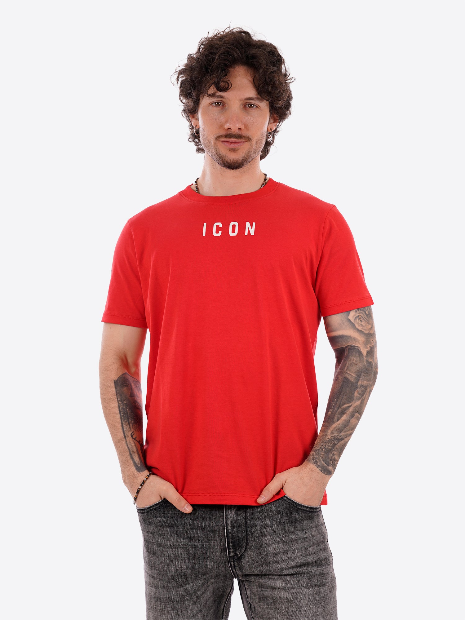 T-shirt ICON da Uomo - rosso IUT002ROSSAO