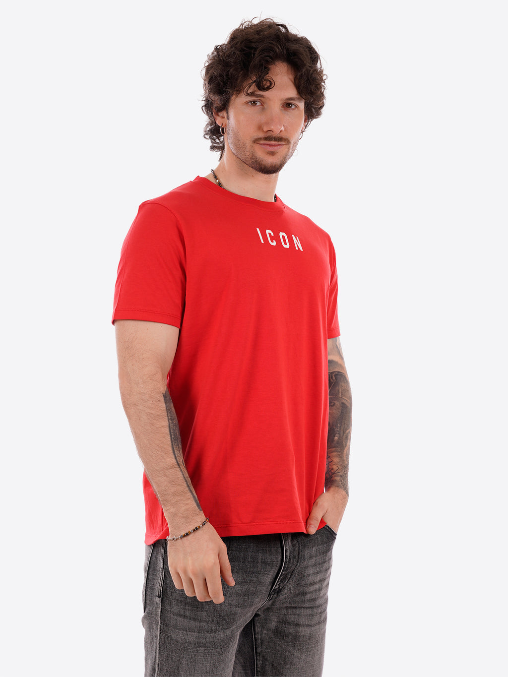 T-shirt ICON da Uomo - rosso IUT002ROSSAO