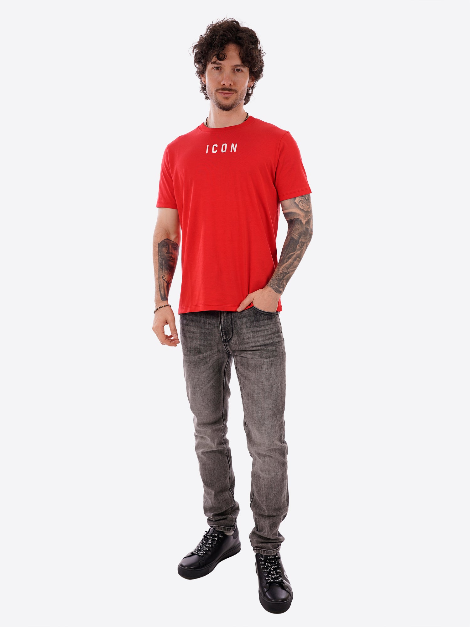 T-shirt ICON da Uomo - rosso IUT002ROSSAO