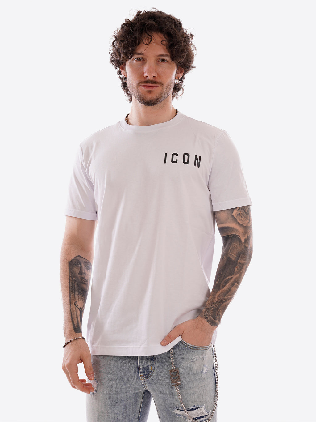 T-shirt ICON da Uomo - bianco IUT007BIANCO