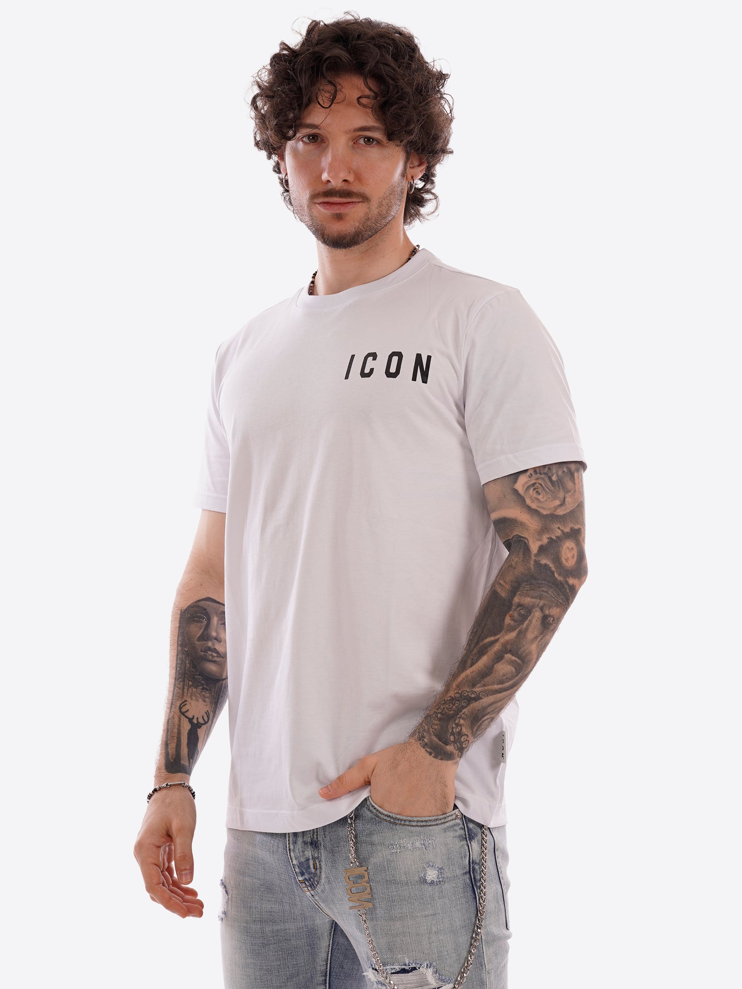 T-shirt ICON da Uomo - bianco IUT007BIANCO
