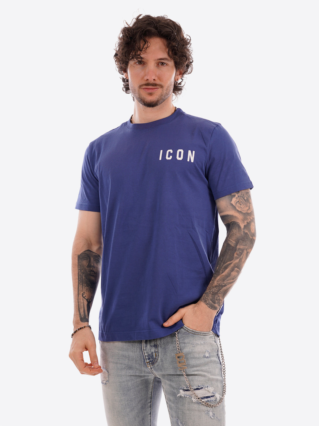 T-shirt ICON da Uomo - blu IUT007COPIATIVO