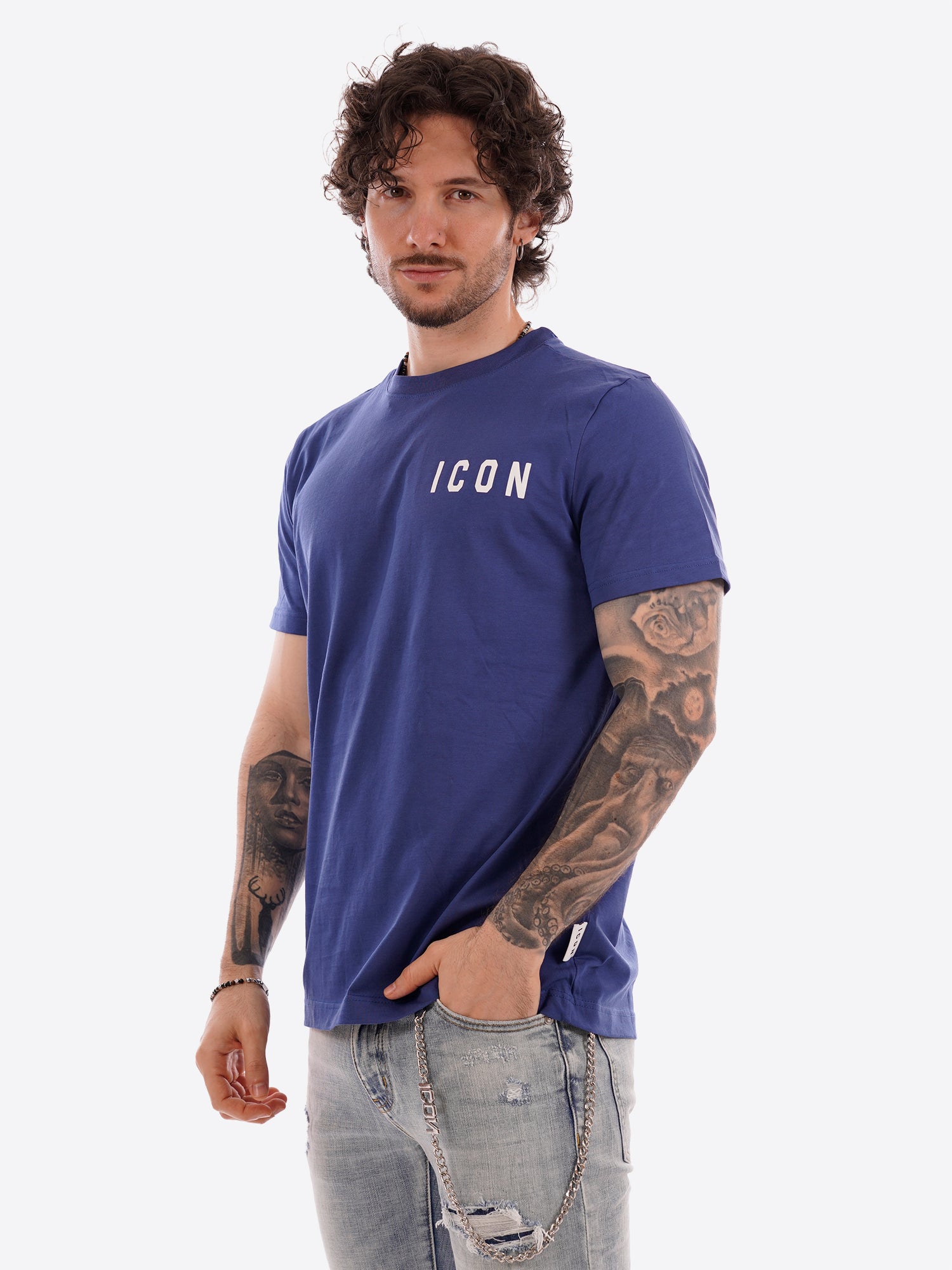 T-shirt ICON da Uomo - blu IUT007COPIATIVO