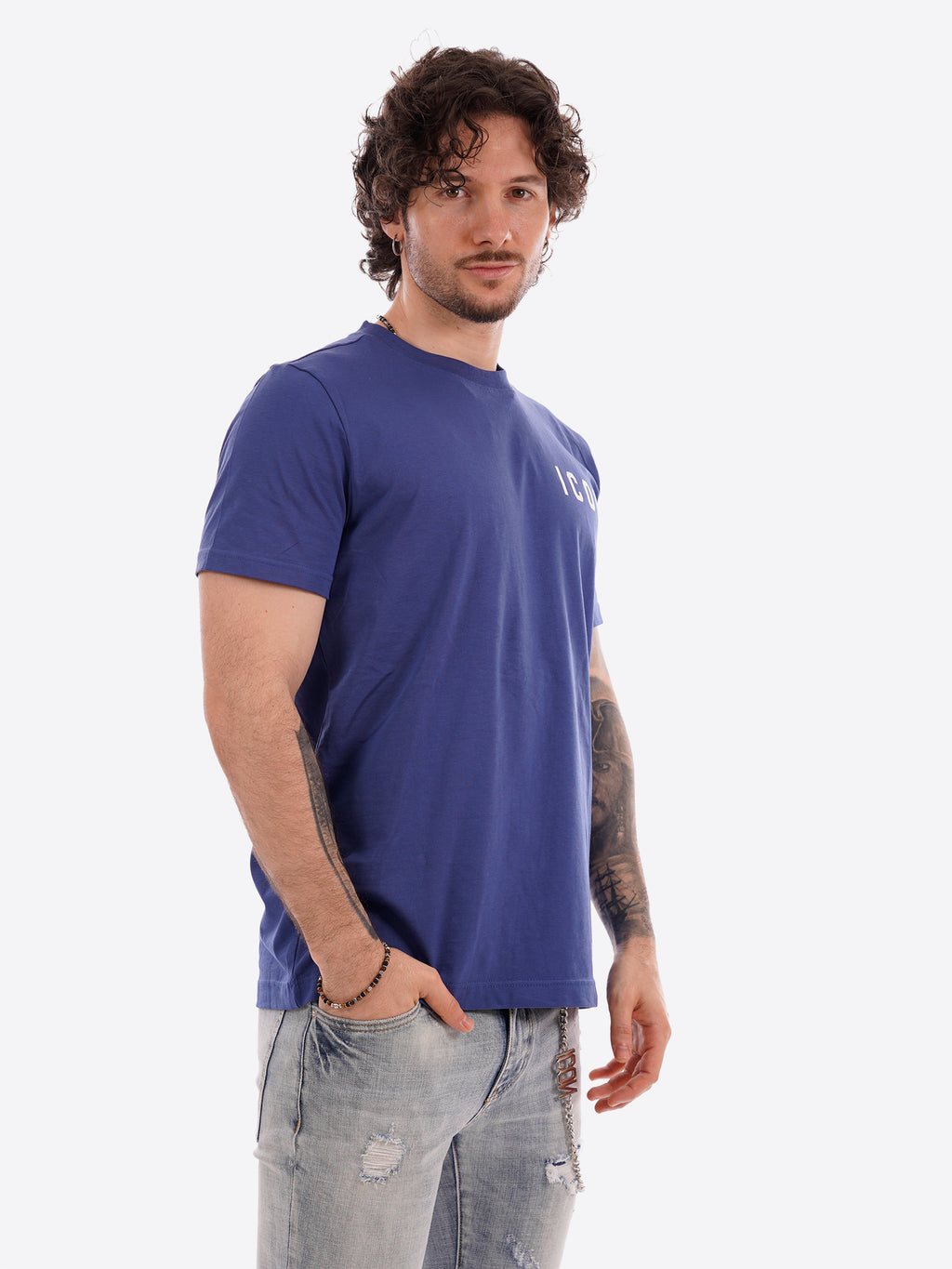 T-shirt ICON da Uomo - blu IUT007COPIATIVO