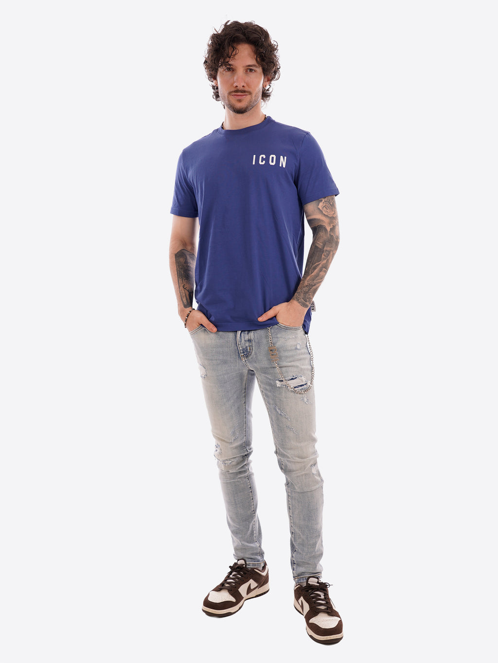 T-shirt ICON da Uomo - blu IUT007COPIATIVO
