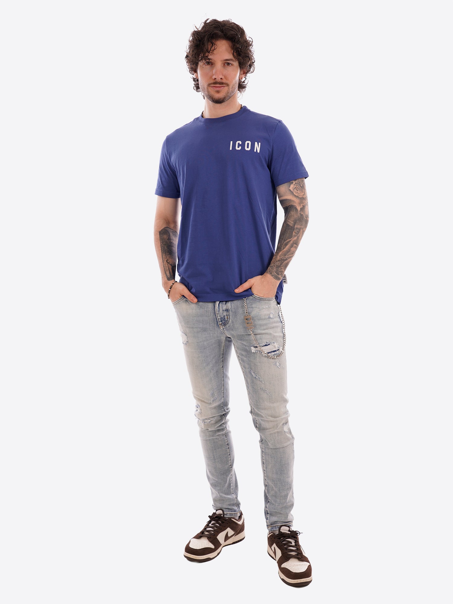 T-shirt ICON da Uomo - blu IUT007COPIATIVO