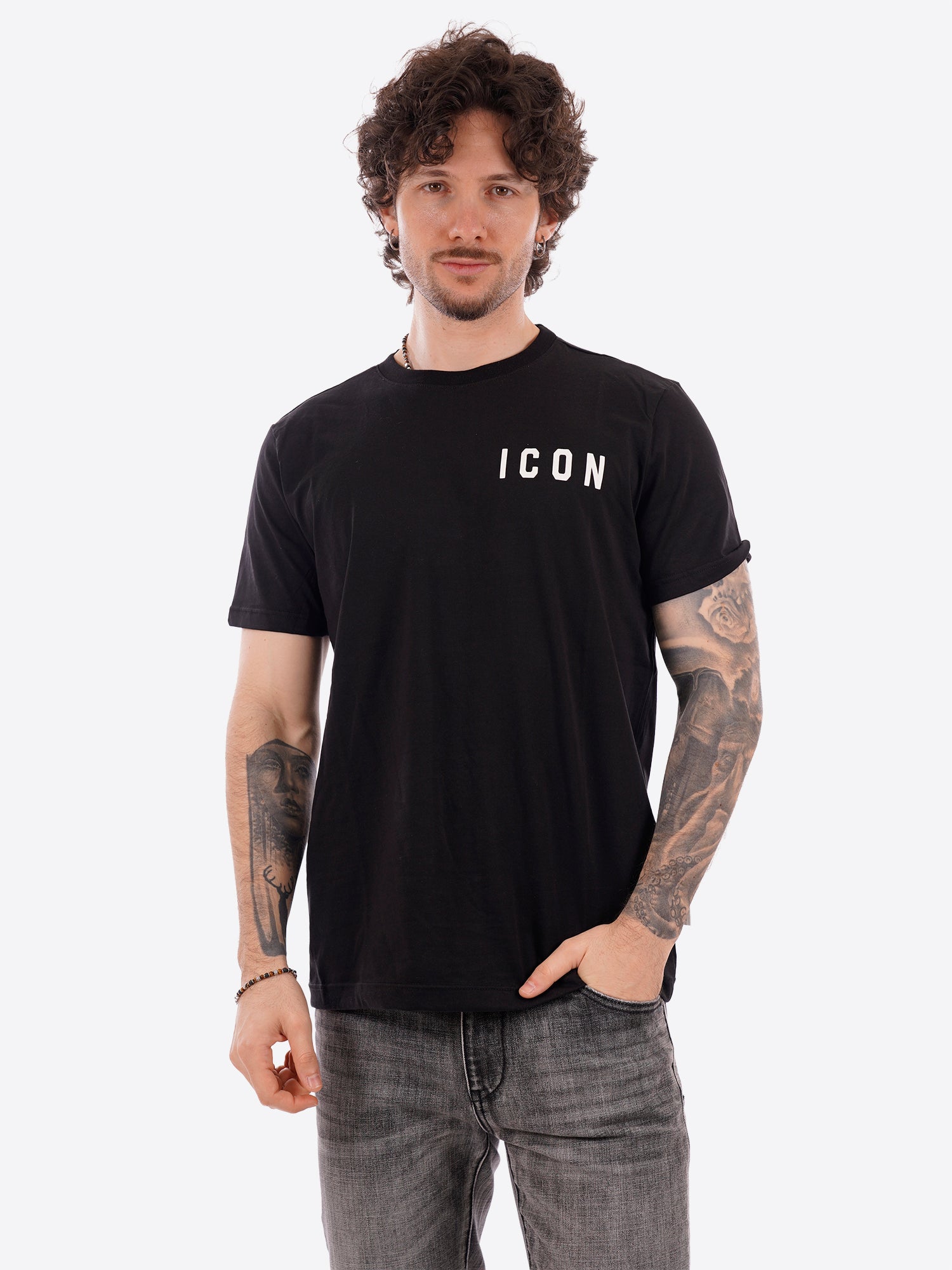 T-shirt ICON da Uomo - nero IUT007NERO