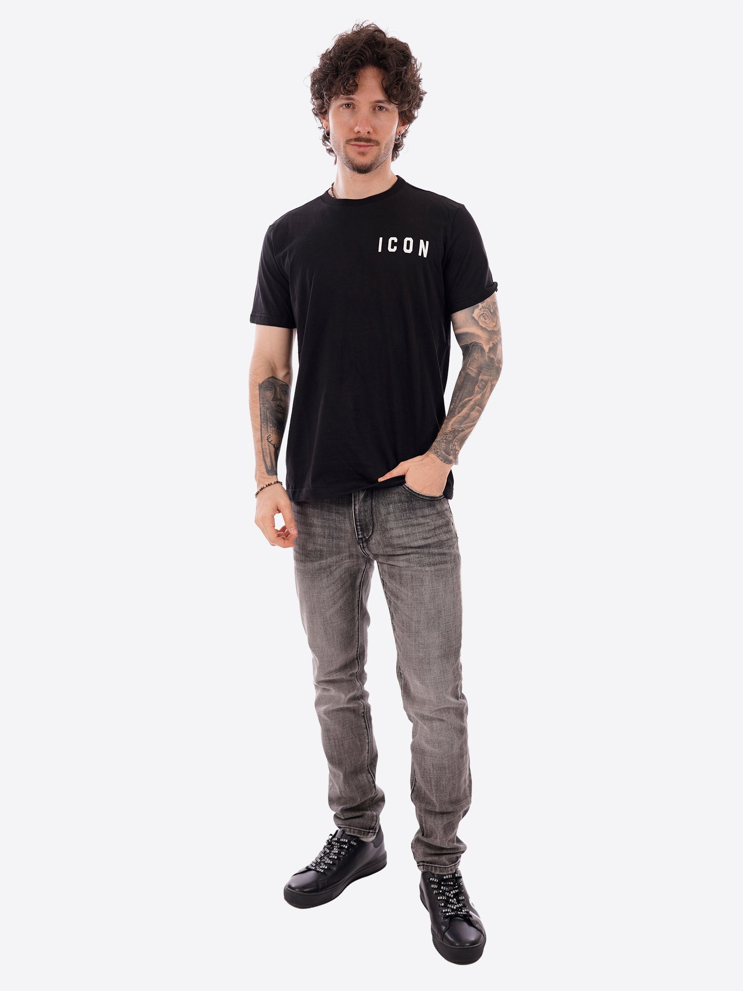 T-shirt ICON da Uomo - nero IUT007NERO