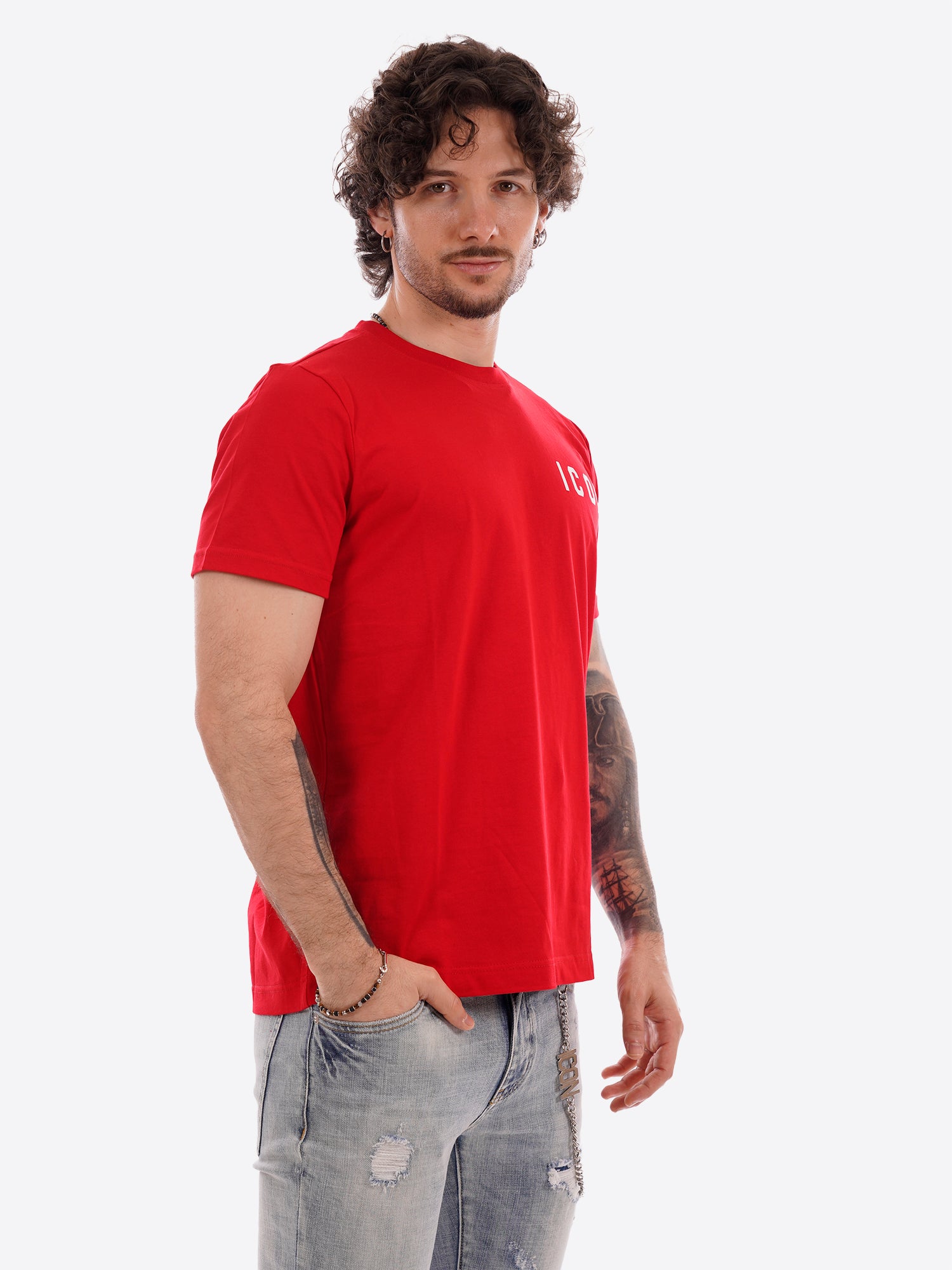 T-shirt ICON da Uomo - rosso IUT007ROSSO