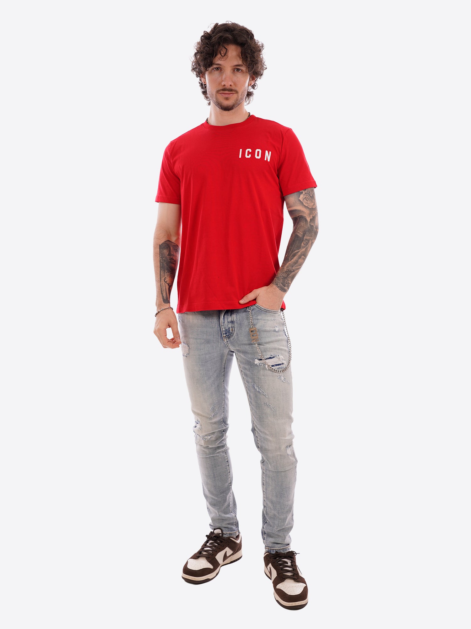 T-shirt ICON da Uomo - rosso IUT007ROSSO