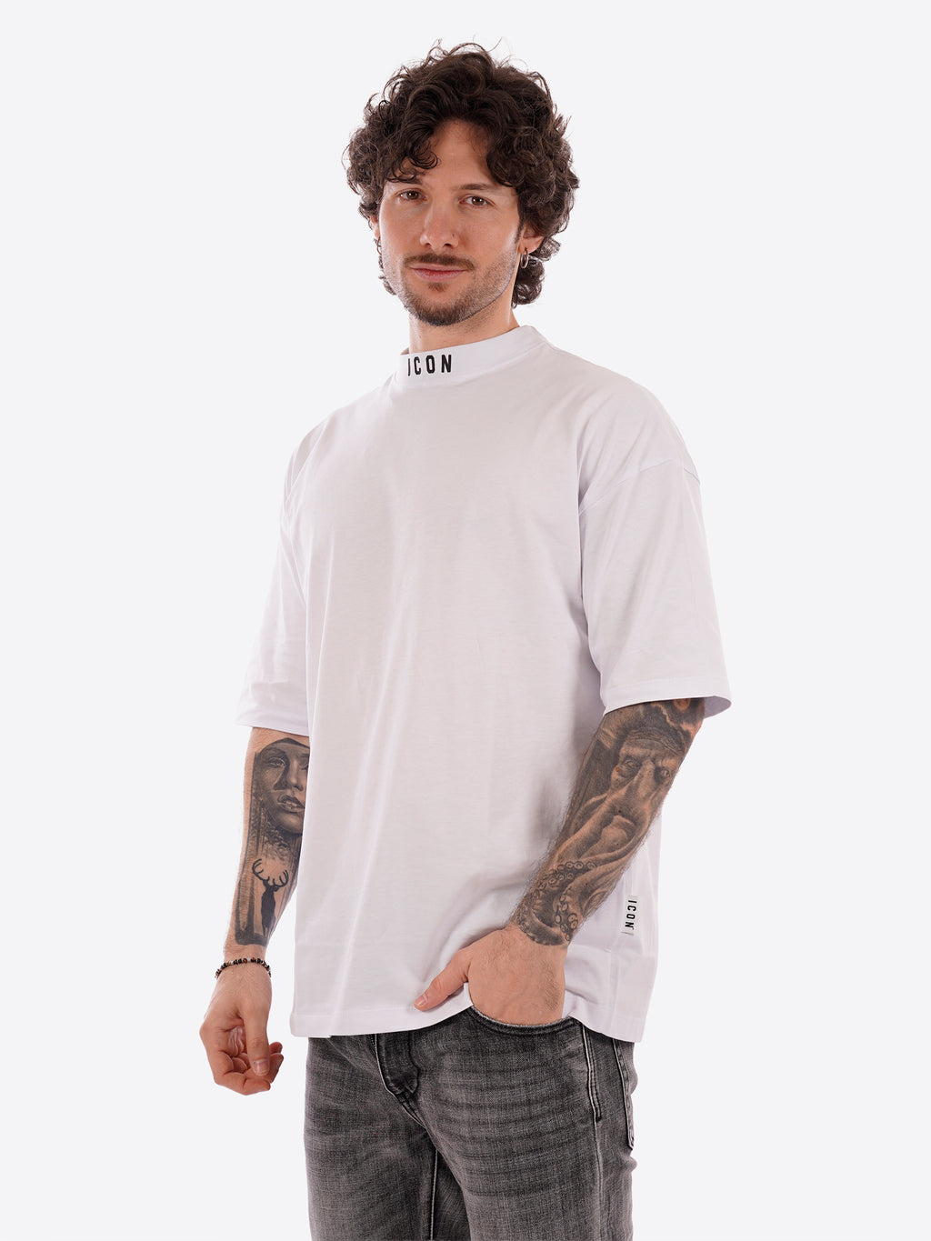 T-shirt ICON da Uomo - bianco IUT008BIANCO