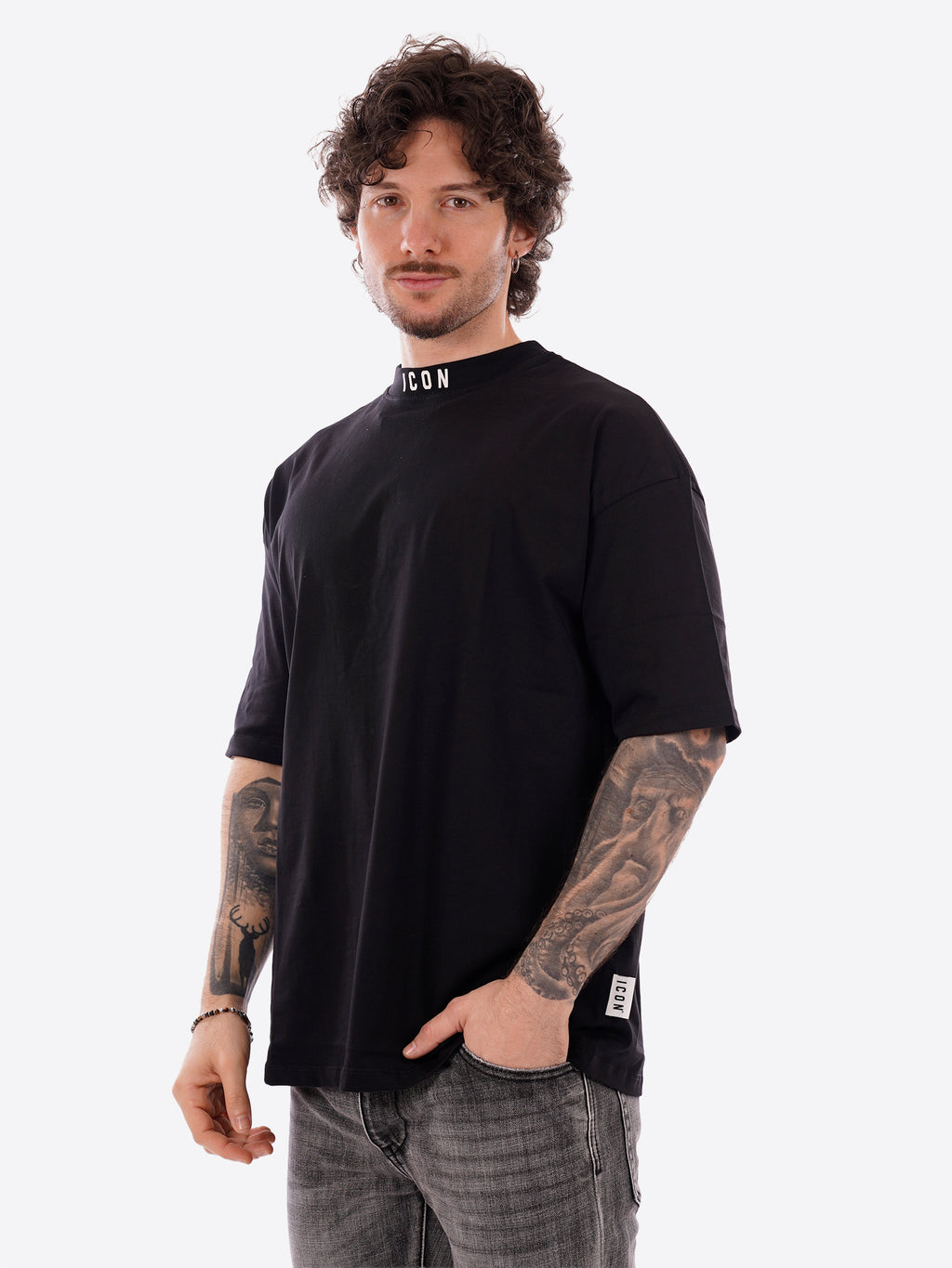 T-shirt ICON da Uomo - nero IUT008NERO