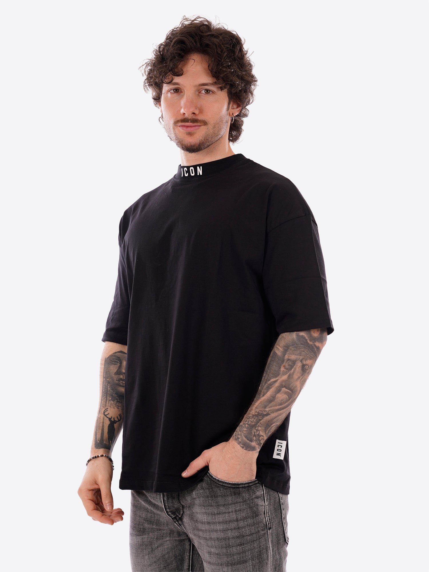 T-shirt ICON da Uomo - nero IUT008NERO
