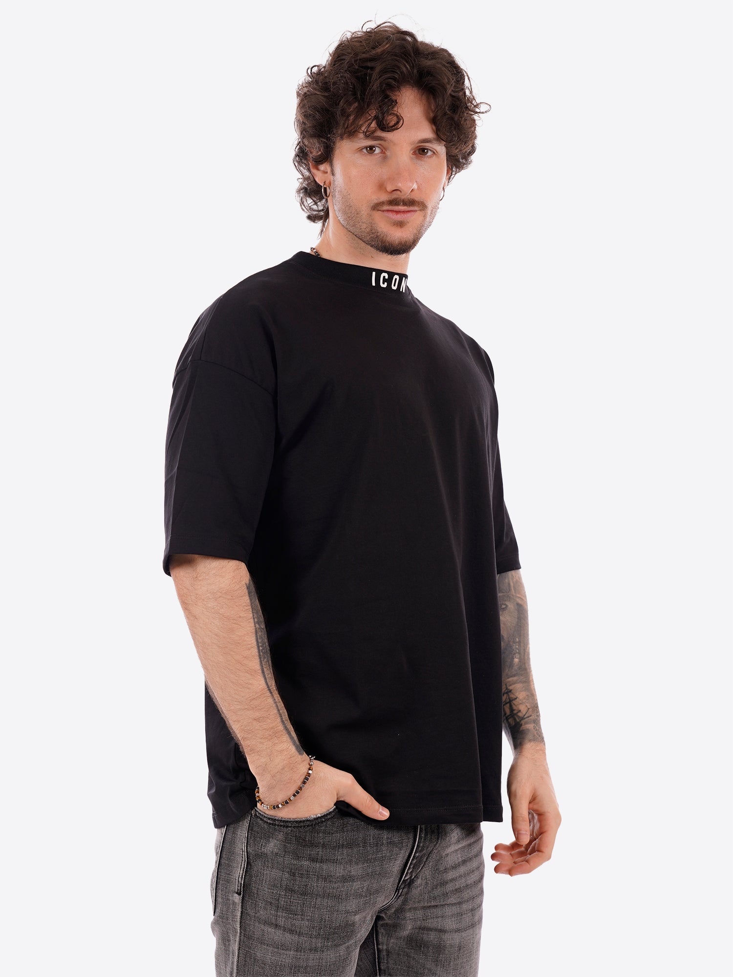 T-shirt ICON da Uomo - nero IUT008NERO