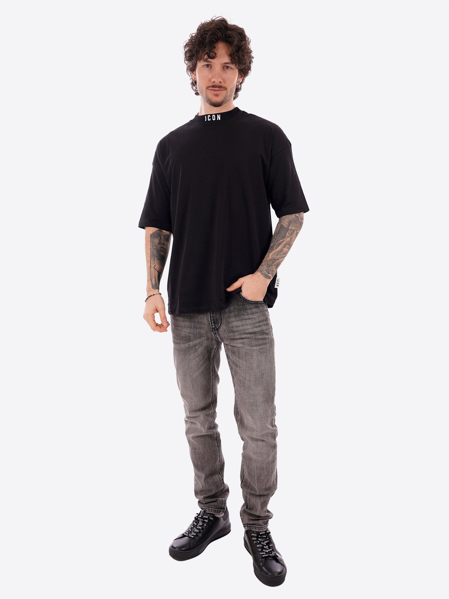T-shirt ICON da Uomo - nero IUT008NERO