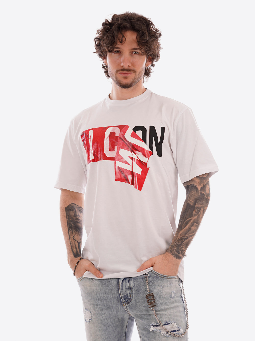 T-shirt ICON da Uomo - bianco IUT012BIANCO