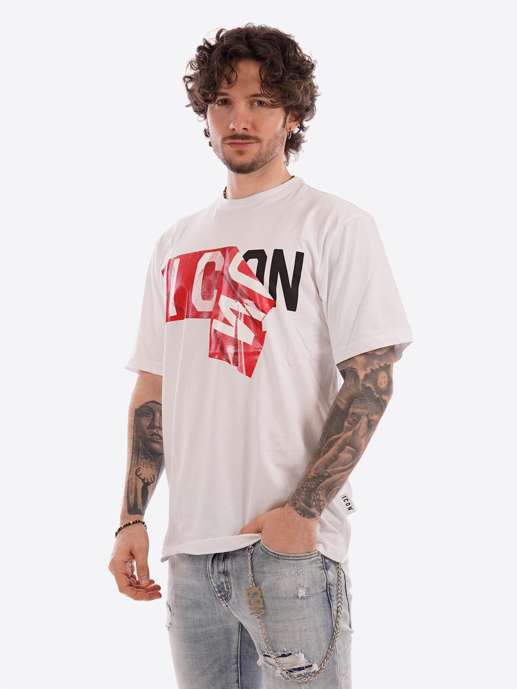 T-shirt ICON da Uomo - bianco IUT012BIANCO