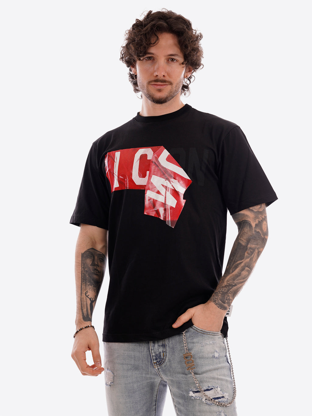 T-shirt ICON da Uomo - nero IUT012NERO