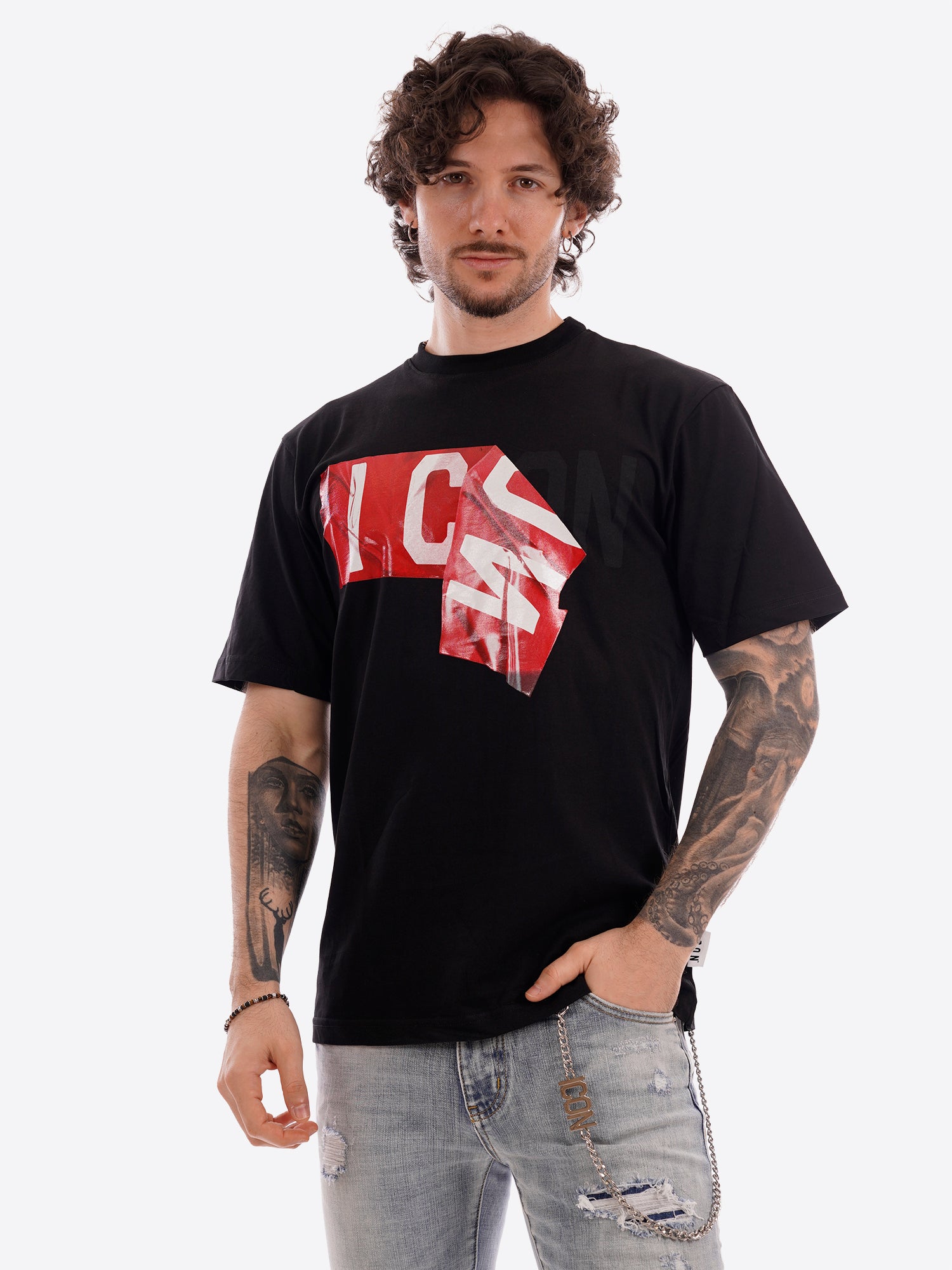 T-shirt ICON da Uomo - nero IUT012NERO
