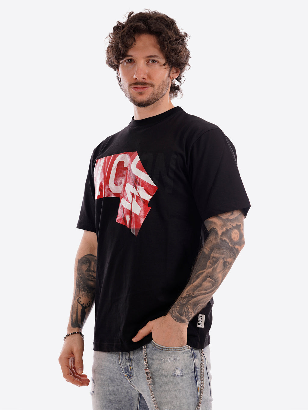 T-shirt ICON da Uomo - nero IUT012NERO