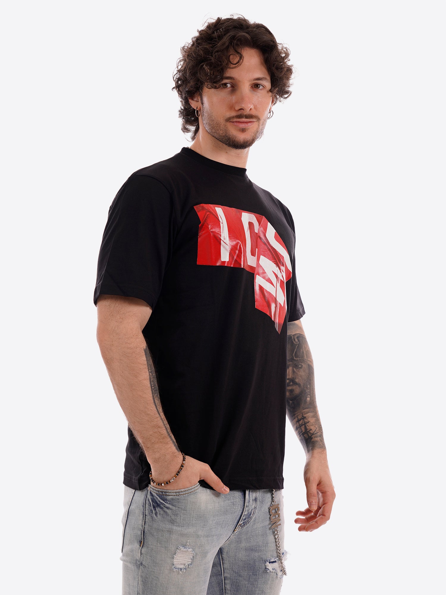 T-shirt ICON da Uomo - nero IUT012NERO