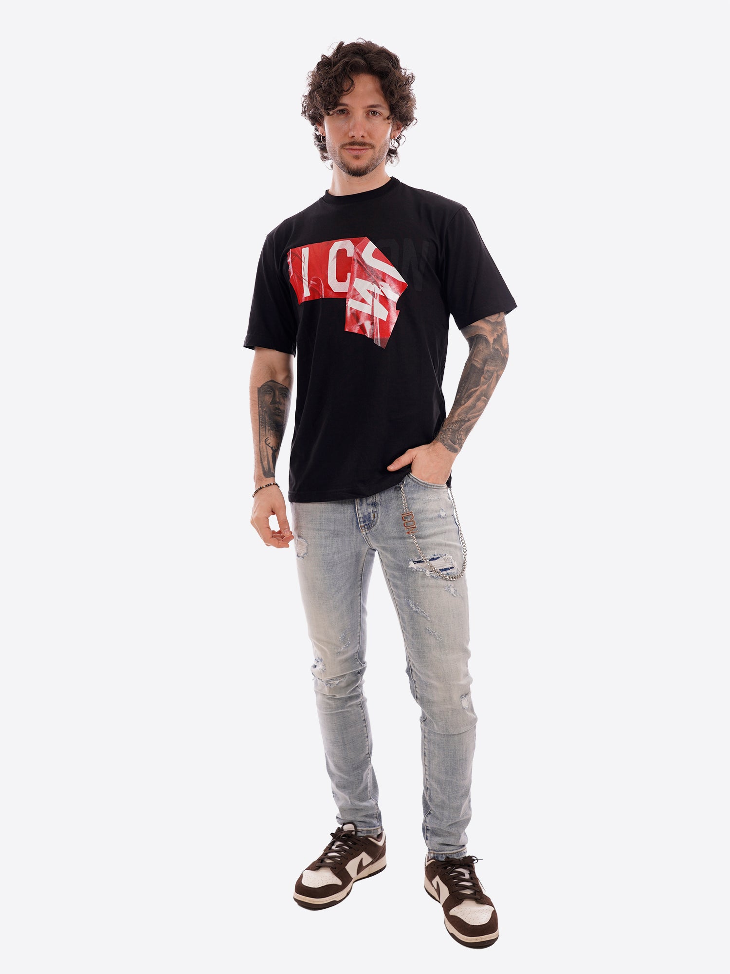 T-shirt ICON da Uomo - nero IUT012NERO